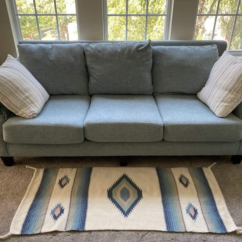 Handwoven Area Wool Rug 24x59